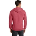 thumbnail image 2 of Port & Company PC78ZH Mens Core Fleece Full-Zip Hooded Sweatshirt, Heather Red - Large, 2 of 6
