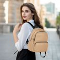 thumbnail image 6 of JIALIOU Mini Backpack Purse for Women Quilted Casual Daypack Small Travel Shoulder Bag, Light Warm Brown, 6 of 7
