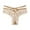 Beige, variant on ZQUUVOU Women's Lace Thongs Low Rise Sheer Jacquard Lace Panties Comfort No Show Underwears Draestring Thongs Beige