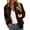 #26Coffee, variant on Byworldtasic Women's Lapel Bomber Jackets Zip Up Outerwear Windbreaker Coat Trendy Lightweight Jacket