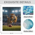 thumbnail image 3 of Diamond Art Kit for Adults, Tiger Playing Basketball Stadium Action Diamond Painting for Adults Beginners, DIY Diamond Art Painting Kits, 5D Diamond Painting Crafts for Home Decor 12x16 Frameless, 3 of 7