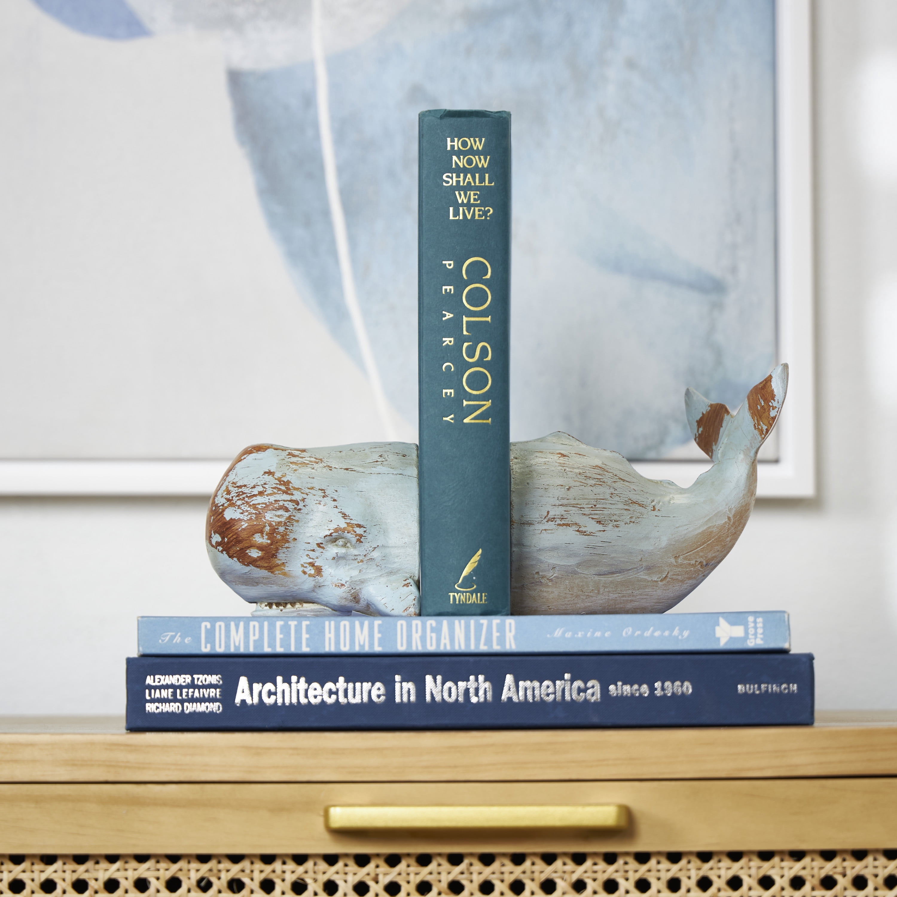DecMode 4" Whale Polystone Bookends (Set of 2)