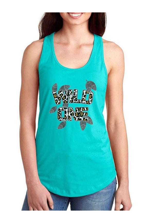 Wild One Or Leopard  Art Racerback Tank Women -Image by Shutterstock, Female x-Small