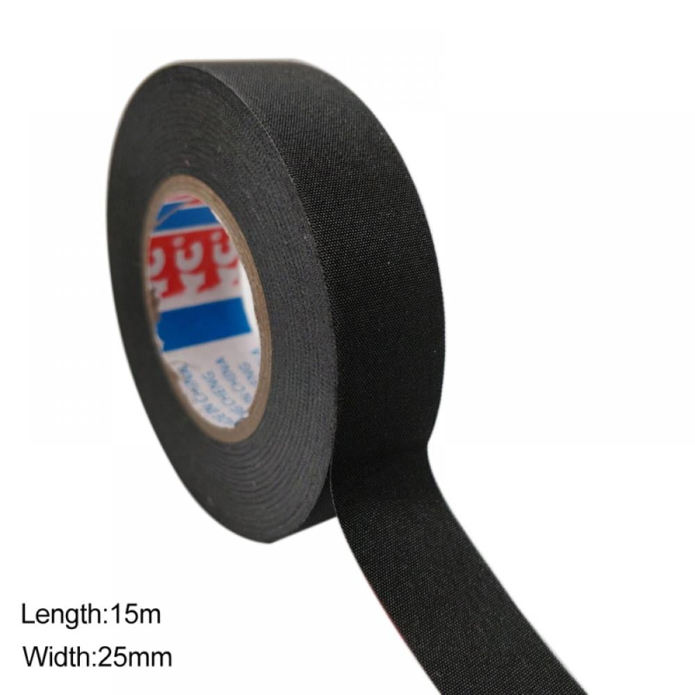 Black High Temp Fuzzy Fleece Interior Wire Loom Harness Tape for Auto 19mm X 15m Pack of 5 