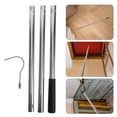 thumbnail image 1 of CHICHUMID Adjustable Plated Silver Attic Ladder Pull Down Hook Kit with Open Hook for Easy Storage, 1 of 8