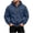 happyYEE-Dark Blue, variant on Full Zip up Hoodie for Men - Fleece Long Sleeve Drawstring Sweatshirt Jacket - Loose Fall Hooded Outerwear with Pockets