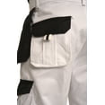 thumbnail image 7 of JuicyTrendz Men's Heavy Duty Painter Pants – Utility Cordura Knee Workwear Trousers for Construction with Multiple Pockets White W40 x 34L, 7 of 7