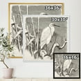thumbnail image 4 of Designart 'Little Egret Bird in Monochrome' Farmhouse Framed Canvas Wall Art Print, 4 of 5