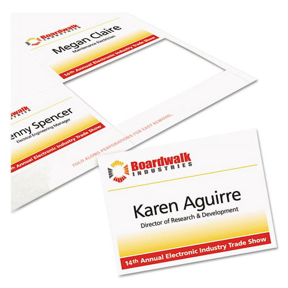 Name Badge Insert Refills, Horizontal/vertical, 3 X 4, White, 300/box | Bundle of 2 Boxes