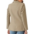 thumbnail image 4 of Womens Button Long Sleeve Suit Jackets Business Casual Solid Color Lady Blazer, 4 of 5