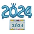 thumbnail image 1 of LCXmlly Party Photo Backdrop Bright Color Number Balloon Decoration Inflatable Widely Used 2024 New Year Party Ornament, 1 of 9