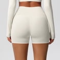 thumbnail image 3 of Womens Biker Shorts with Pockets Seamless High Waisted Stretchy Yoga Gym Short Soft Tight Active Pants (S, White), 3 of 8