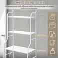 thumbnail image 3 of HONEIER Over The Toilet Storage, 3-Tier Bathroom Storage Organizer, Bathroom Space Saver, Freestanding Corner Stand, Over Toilet Shelf, 22"W, White, 3 of 10