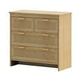 thumbnail image 3 of Cfowner Modern Rattan Closet Dressers Chest of Drawers, Wood 4 Drawer Storage Chest for Bedroom, Hallway, Living Room, 3 of 7