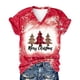 thumbnail image 5 of Pntutb Mujeres Summerchristmas Funny Letter Impreso Blusa Camisetas Casual Cuello en V Manga corta Camisetas tops Pntutb Pntutb-3949, 5 of 6