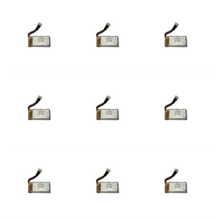 9 x Quantity of Helicopter Quadcopter Airplane Boat Car Controller 3.7v 350mAh 25c Lipo Battery Rechargeable Power Pack HM-V100D03BL-Z-12