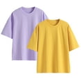 thumbnail image 5 of YTDSCS Kids Boys Girls Summer T Shirts 3-14 Year Unisex 100% Cotton Short Sleeve Tops Toddler Crewneck Solid drop Shoulder Tees for Teenagers, 5 of 8