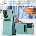 thumbnail image 4 of MYKOMI Phone Case for Samsung Galaxy A53 5G 2022 with HD Screen Protector Credit Card Holder Wallet Cover Stand Leather Cell Accessories Gaxaly A53 G5 Galaxies 53A SM A536U Women Men Green, 4 of 7