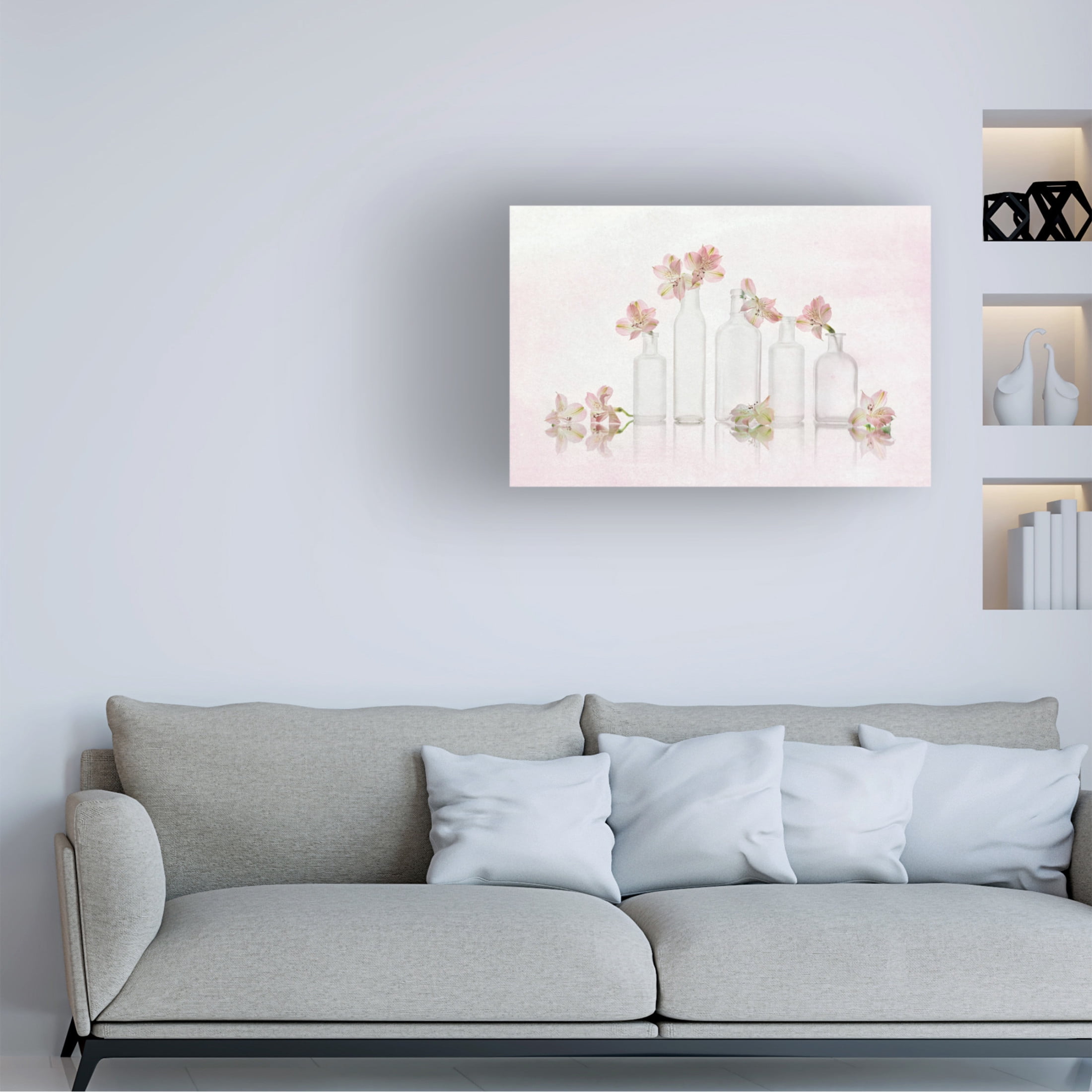 Canvas Wall Art - Lydia Jacobs 'Peruvian Lily Gethering' Wall Art for Living Room, Bedroom, or Office Décor by Trademark Fine Art - 32 x 22 Inches