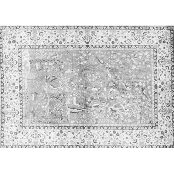 Ahgly Company Indoor Rectangle Animal Gray Traditional Area Rugs, 3' x 5'