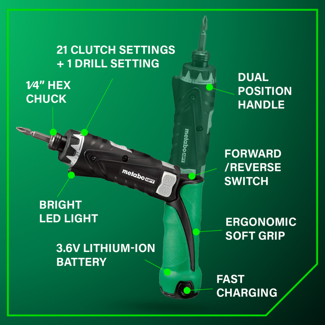 Metabo HPT DB3DL2 Cordless Screwdriver Kit photo 4