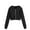 Black, variant on Huanglei Fashionable Girls' Hooded Zip Up Long Sleeve Sweatshirt With Drawstring For Active Wear Casual Basic Sweatshirt