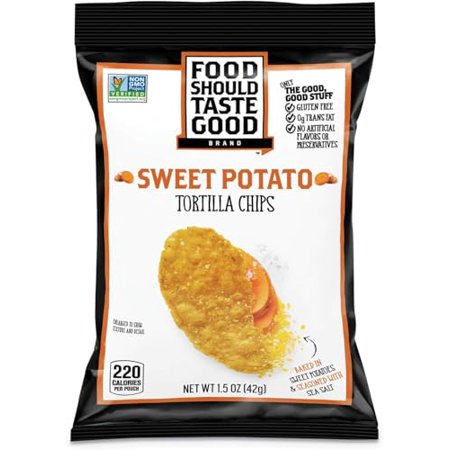 Food Should Taste Good Tortilla Chips, Sweet Potato, 1.5 Oz (Pack of 24)