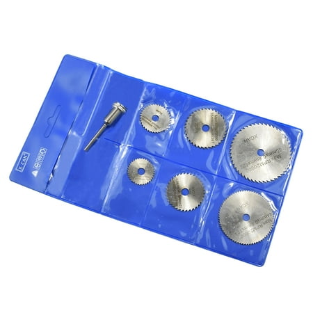 

7PCS/Set Mini HSS Circular Discs Rotary Tool 22-50mm for Wood Metal Cutter Power Tool Mandrel Cutting Disc Kit
