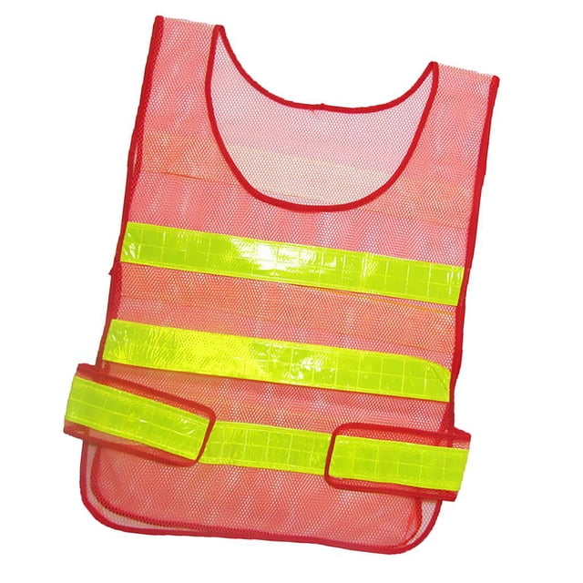 Chaleco de Seguridad de Seguridad Ajustable de Visibilidad, Chaleco de Seguridad de Visibilidad con Tiras Reflectantes - Rojo kusrkot Chaleco de seguridad reflectante