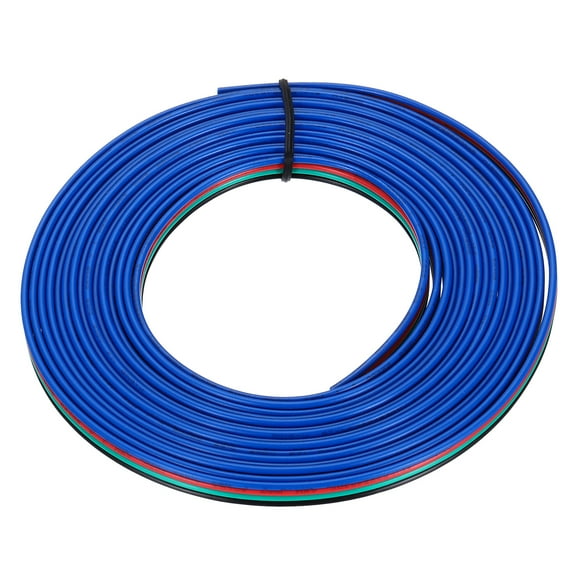 Uxcell 20 Gauge 4 Conductor Electrical Wire Tinned Copper Cable 15FT Flexible Stranded Hook-up Wire for LED Strips Lamps Residential Wiring Car Circuit