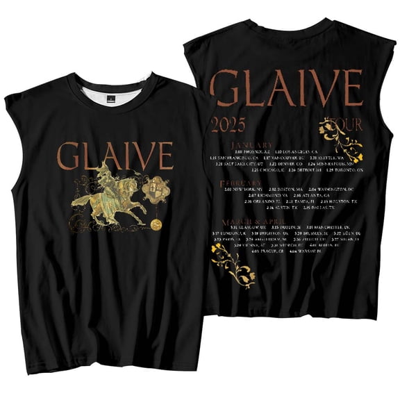 Glaive World Tour 2025 Merch Tank Tops Sleeveless Sport Vest Women Men Casual Outdoor Sportwear
