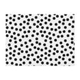 Black white Irregular polka dot Throw Blanket for Couch, Soft Fuzzy