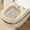 Khaki, variant on Thickened Toilet Seat Cushion, Sitting Toilet Cover, Warm Version, Washable, Lint Material, Zippered Style, Easy To Clean, Comfortable Cushioning, Reusable, For Household, Winter Use