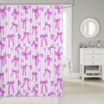 thumbnail image 2 of Manfei Cute Coquette Bow Shower Curtain 72Wx72L,Kawaii Bowknot Bathroom Curtain, 2 of 5