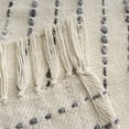 thumbnail image 6 of LR Home White/ Navy Striped Ombre Nautical Flatweave Throw Blanket, 6 of 9
