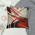 thumbnail image 2 of Nawypu  Red Throw Pillow Covers Square, Decorative Modern Abstract White Geometric Pattern Gray Accent Pillowcases Decor for Couch Sofa Living Room Farmhouse Outdoor, 2 of 5
