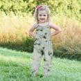 thumbnail image 4 of NAISIBABY Girls Suspenders Jumpsuit, Sleeveless Tie-Dye Gradient Printed Causal Summer Romper Green 4-5T, 4 of 5