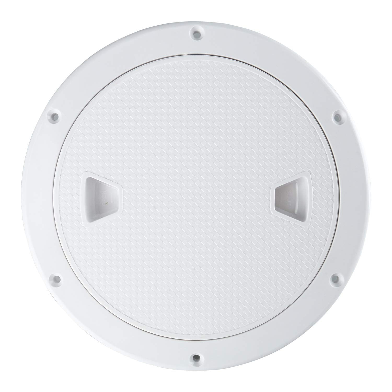 YaeMarine 6" Boat Deck Cover Marine Inspection Hatch Deck Plate Access & Lid Round NonSlip RV
