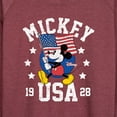 thumbnail image 3 of Disney - Mickey Waving Flag USA - Women's Lightweight French Terry Long Sleeve Shirt, 3 of 5