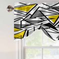 thumbnail image 4 of Tie Up Valance for Windows Yellow Grey Geometric Curtains Valances Rod Pocket Valance Window Treatments Triangle Modern Art Balloon Curtains for Kitchen Living Room Bedroom Bathroom Decor 42x12 Inch, 4 of 9