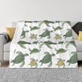 thumbnail image 1 of Fotbe Cute Turtle Manta de Franela con Estampado, Manta Ultrasuave para Cama, Sofá, Auto, Hipoalergénica y Antibolitas-40"x30", 1 of 6