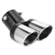 thumbnail image 1 of Punta de extremo de tubo de escape, punta de escape doble de acero inoxidable de 63 mm/2,5 pulgadas Tecnología avanzada, 1 of 9