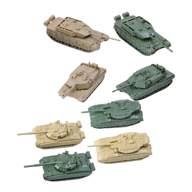 8Pcs 1:144 Scale Tank Model DIY Puzzle 4D Modern Tank Model Rotatable Fort for Gifts Children Kids Tabletop Decor Education Toy Zulema none