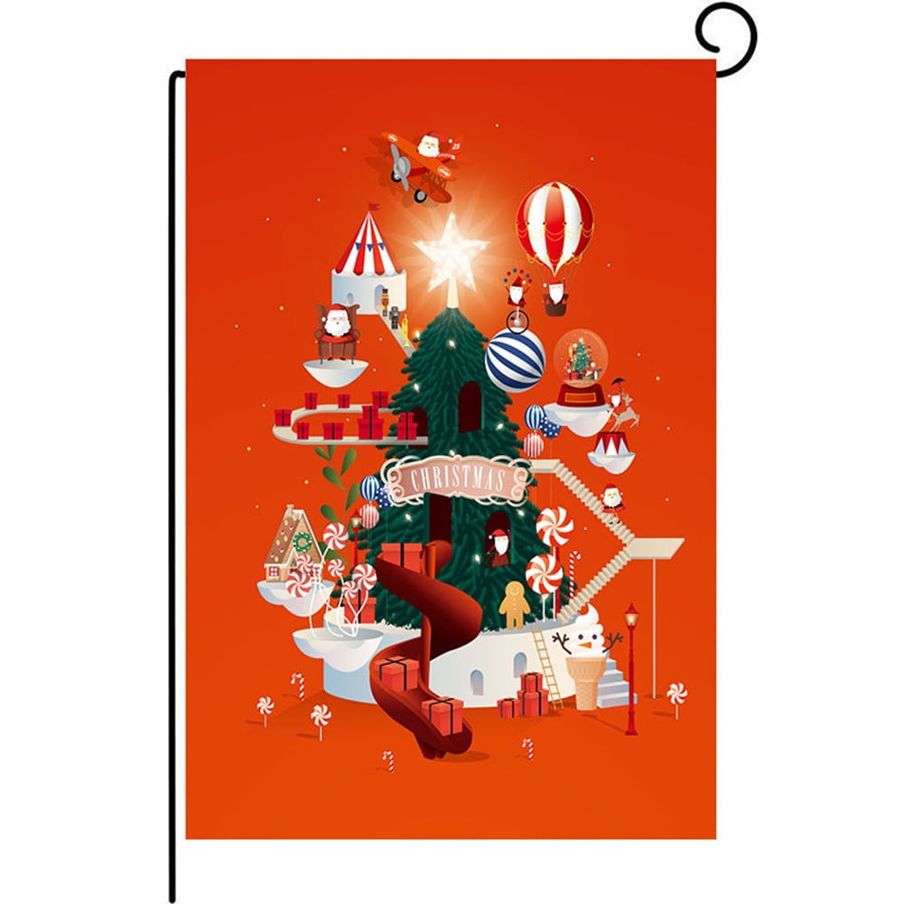 Details about   Christmas Ball Ornaments Garden Flag 12"X18"  Merry Christmas Decorative Flag 