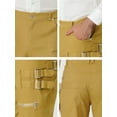 thumbnail image 6 of Lars Amadeus Men's Pant Slim Fit Pockets Patch Buckle Zipper Gothic Punk Rock Pants, 6 of 6