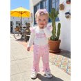 thumbnail image 4 of Cjfdfy Newborn Baby Girl Fall Clothes  Little Sister Embroidered Long Sleeve Romper Bell Bottom Pants And Headband Set Little Baby Cute Coming Home Fall Winter Outfit 0-18 Months, 4 of 9