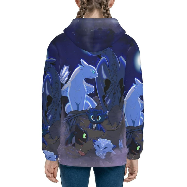 Night Fury Toothless Dragon HTTYD 3 Boy s Girl s Full Zip Hoodie Hooded Teenage Sweatshirts Casual Hooded Hoodies Jacket Tops for Boys Girls Teens Small Walmart