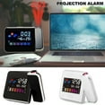 thumbnail image 4 of POINTERTECK Écran LED Numérique USB Alarme de Projection Snooze Fonction Température Thermomètre Humidité Table Projecteur Réveil Décor à la Maison, 4 of 11