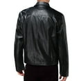 thumbnail image 4 of Mens Bomber Jacket Men Motorcycle Lapel Asymmetric Zip-Up Blet Slim Fit Biker Coat M-5XL, 4 of 9