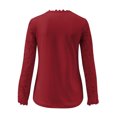thumbnail image 5 of ibuvkizy Long Sleeve Shirts for Women,Womens Tops,Women Lace Slim Long Sleeve Blouses Floral Crewneck Shirts Elegant Tunic Tops Wine,XXXXXL, 5 of 5